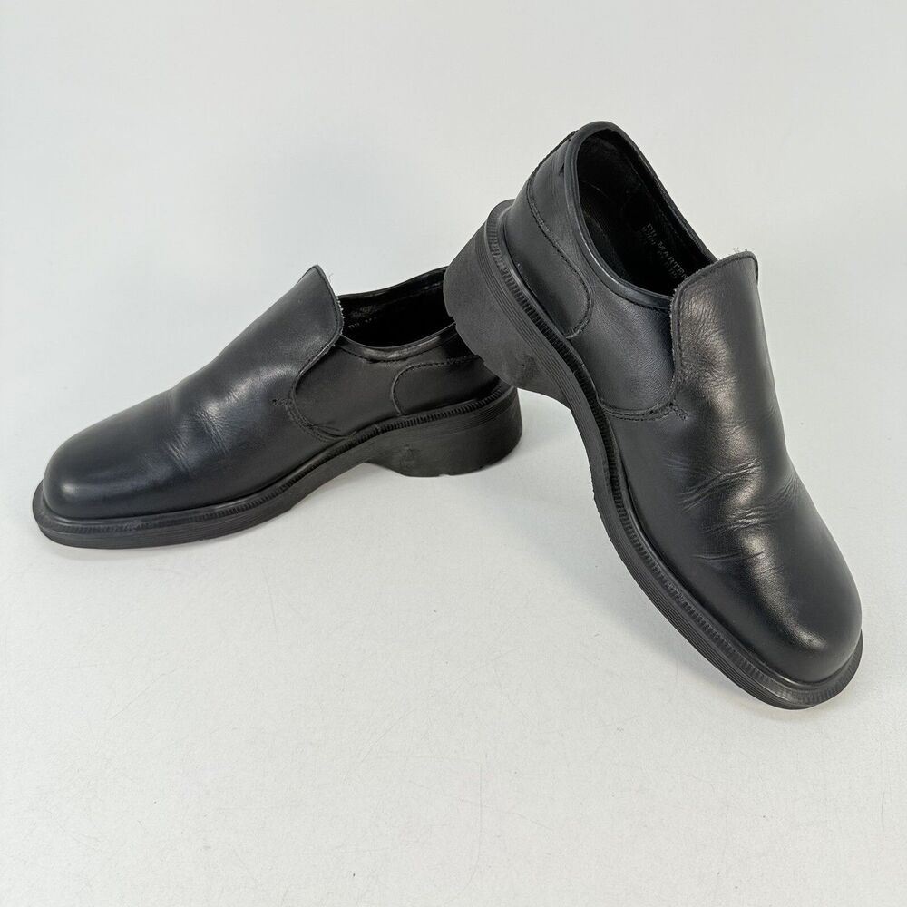 Vtg Dr Martens Shoe Women UK7 US9 Leather Loafer Platform Slip Low Top Y2K 9269